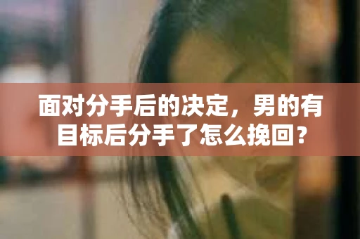 面对分手后的决定，男的有目标后分手了怎么挽回？