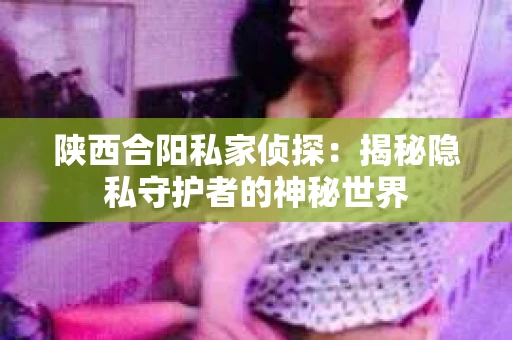 陕西合阳私家侦探：揭秘隐私守护者的神秘世界