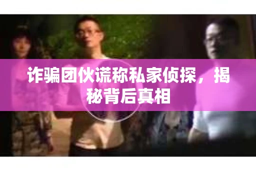 诈骗团伙谎称私家侦探，揭秘背后真相