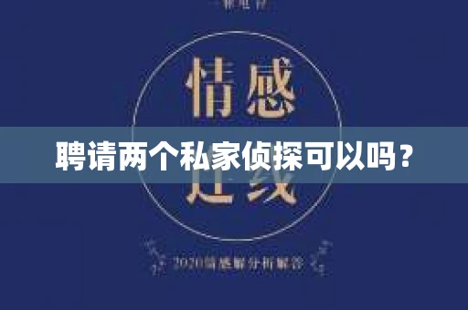 聘请两个私家侦探可以吗？