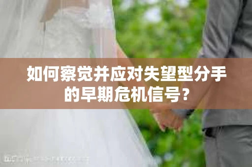如何察觉并应对失望型分手的早期危机信号？