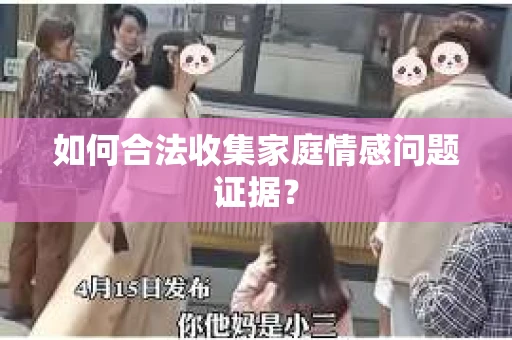 如何合法收集家庭情感问题证据？